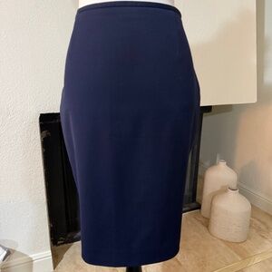 Antonio Melani Navy Blue Pencil Skirt Knee Length Size 6 Pre Loved